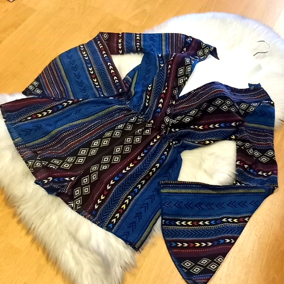 I. JOAH Aztec Print Long Sleeved Romper - Picture 9 of 13